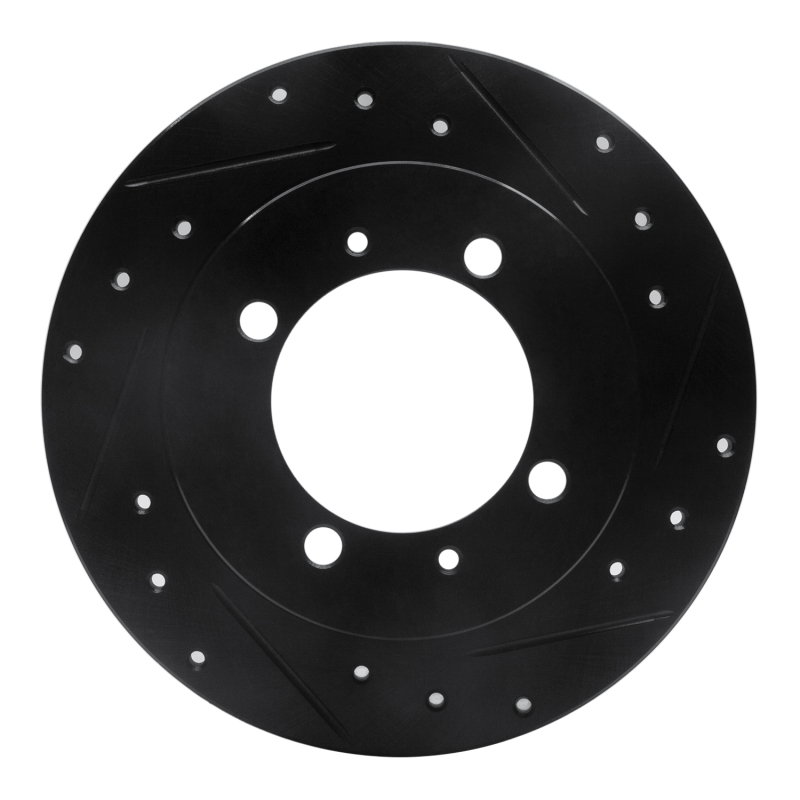 Mitsubishi Space STAR Brake Rotor (1) - Rear Right - R1 Concepts - Drilled & Slotted - Black - `00-`07